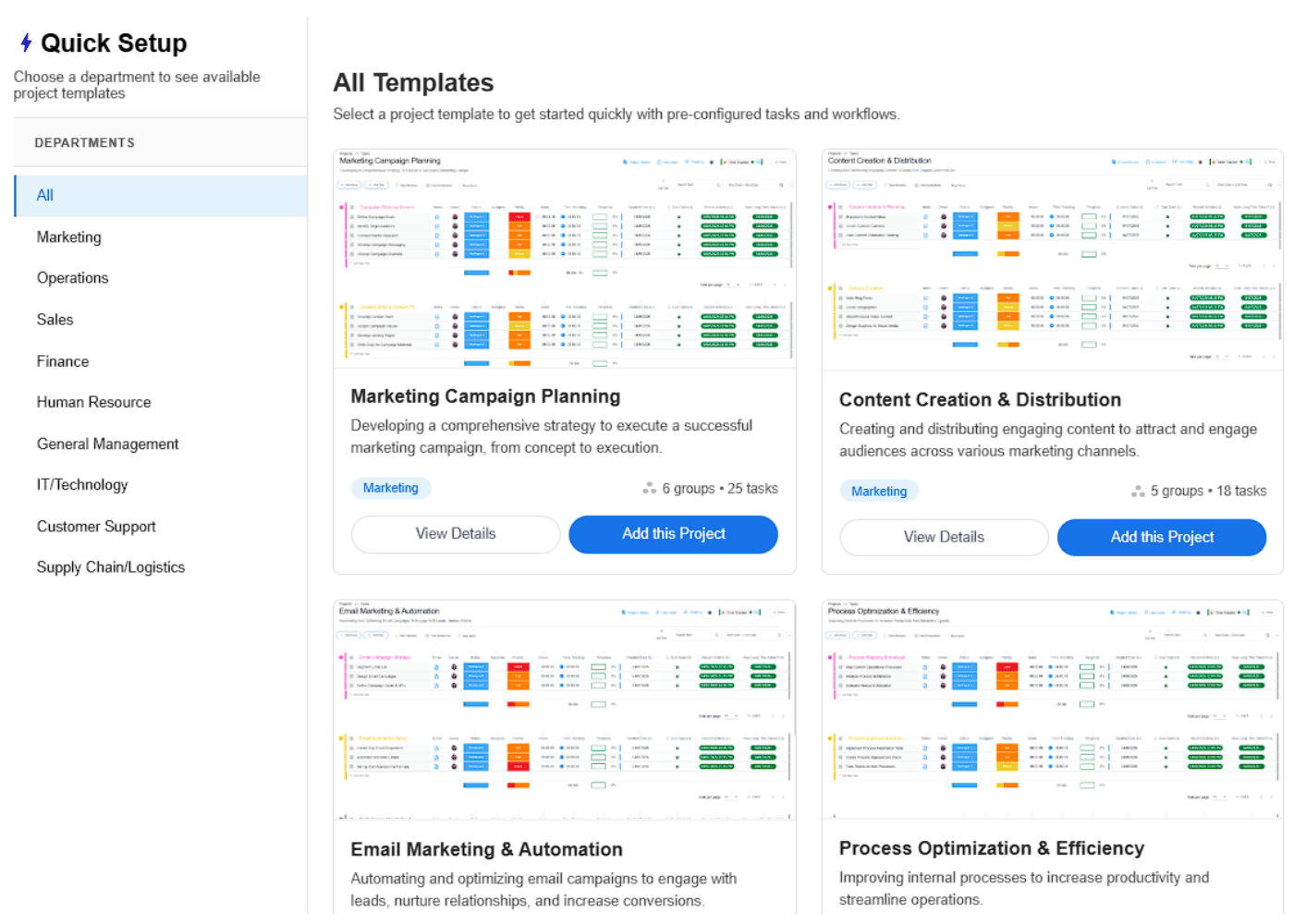 project template