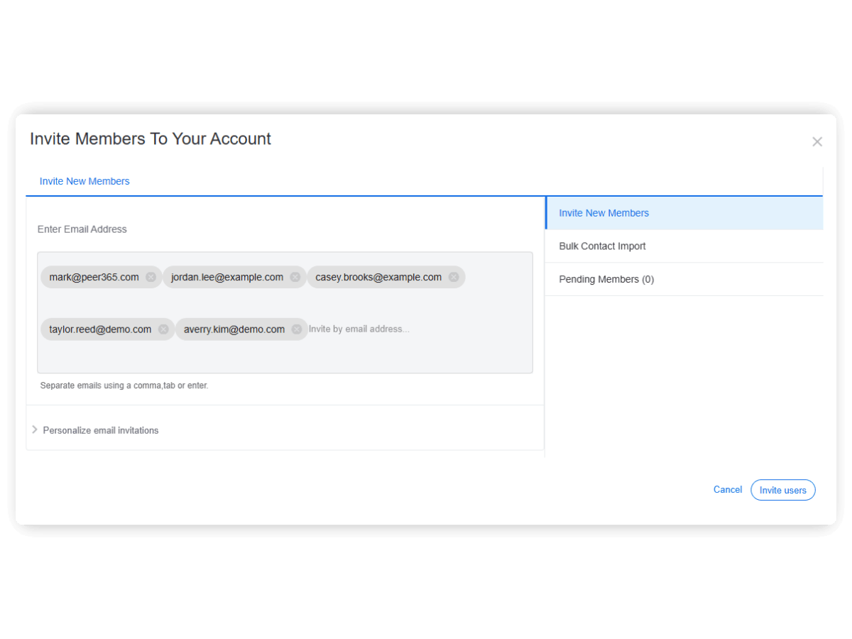 bulk email invite