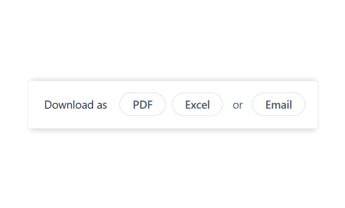 export as pdf, excel