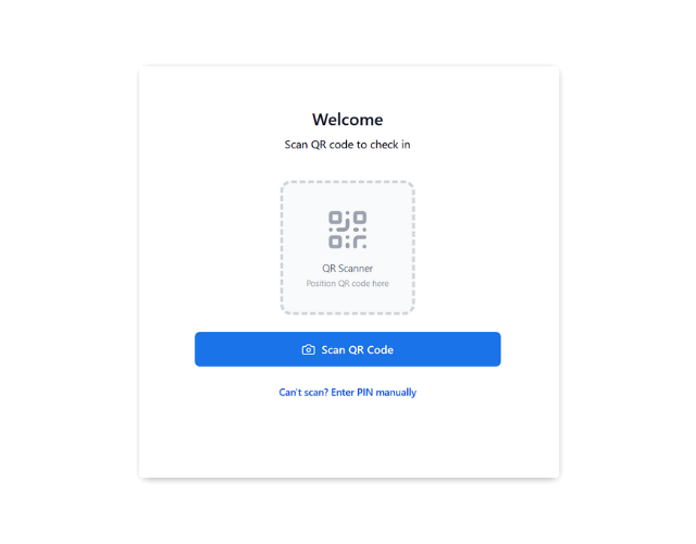 kiosk QR scan