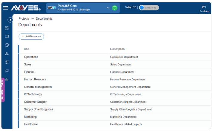 projects departments