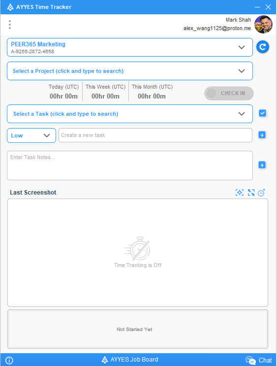 AYYES Desktop Time Tracker