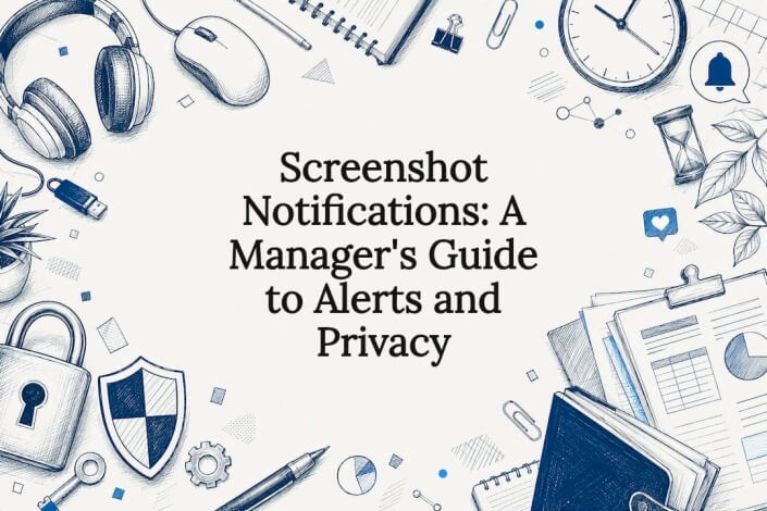 Decorative title card illustration for screenshot notifications