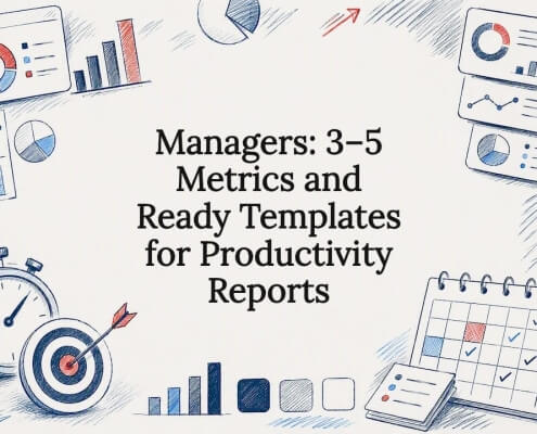 Productivity report metrics title card