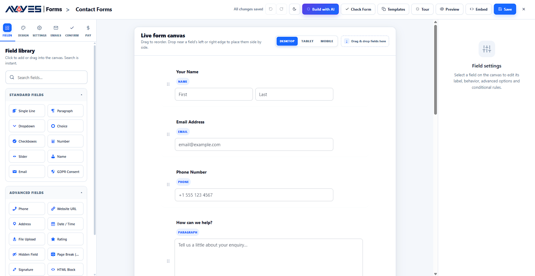 AYYES Projects Dashboard