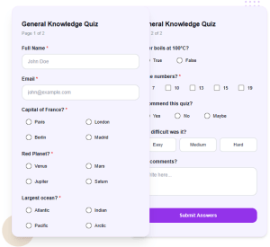 AYYES quiz form template