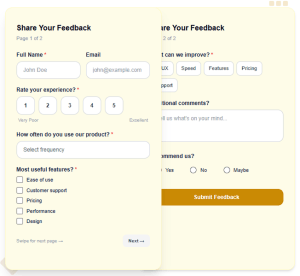 AYYES forms - survey form template