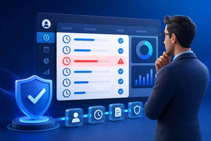 Timesheet fraud detection and prevention dashboard