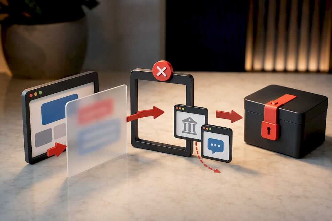 Illustration of screenshot privacy controls