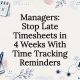 Time tracking reminders title card