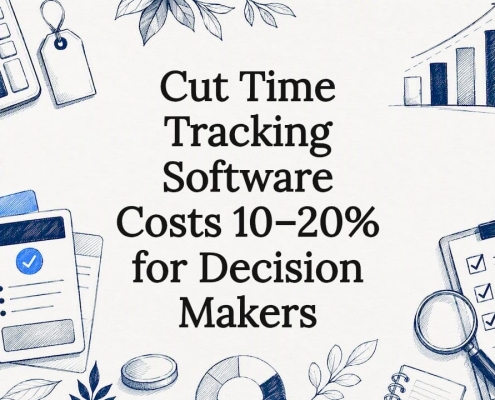 Decorative time tracking cost title card