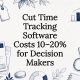 Decorative time tracking cost title card