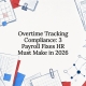 Decorative overtime compliance title card