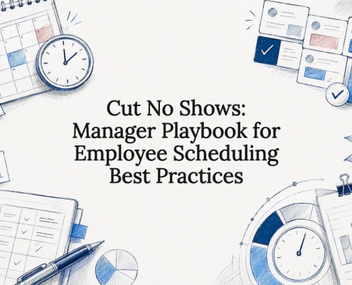 Employee scheduling management title card