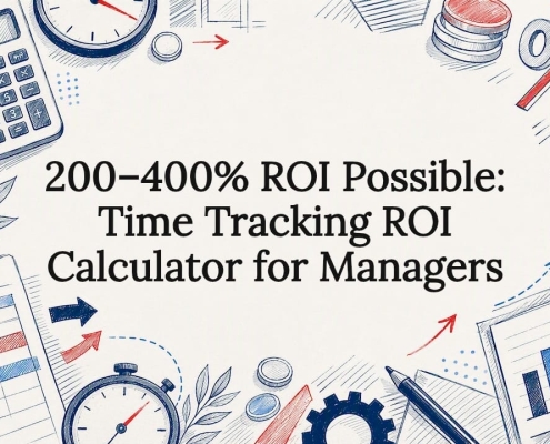 Decorative time tracking ROI title card
