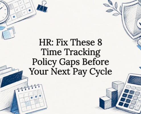 Decorative time tracking policy title card