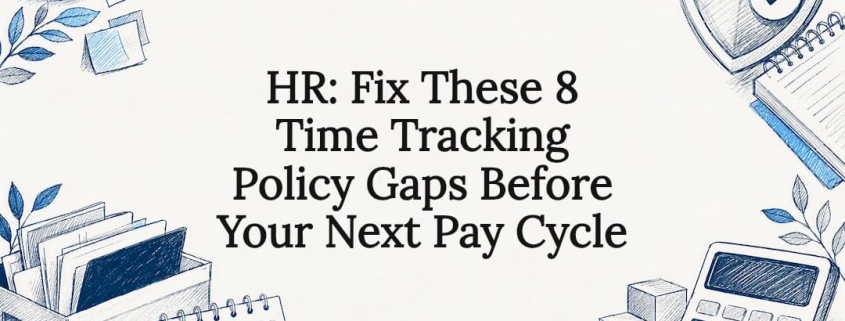 Decorative time tracking policy title card