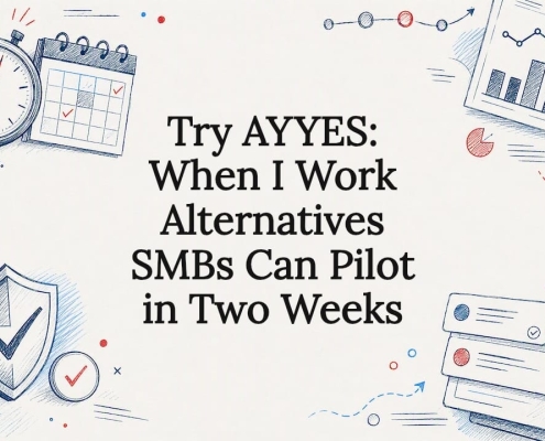 Decorative time tracking alternatives title card