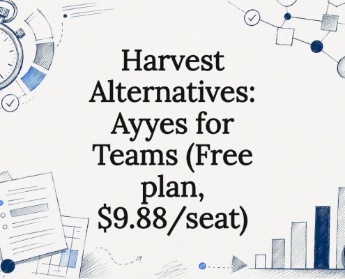 Decorative time tracking alternatives title card