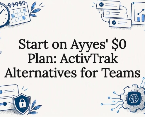 Decorative time tracking alternatives title card