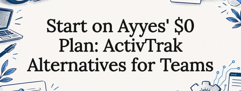 Decorative time tracking alternatives title card