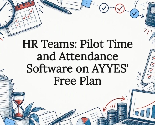 Decorative time attendance software title card