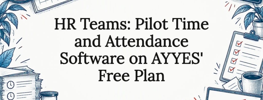 Decorative time attendance software title card