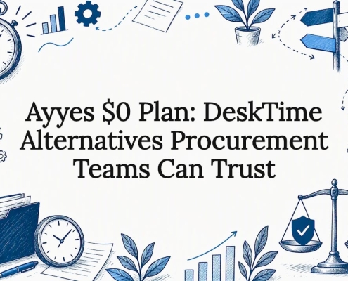 Decorative time tracking alternatives title card