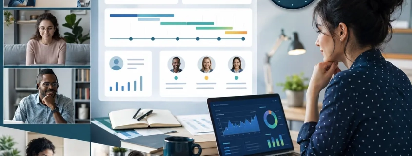 Remote employee management and time tracking dashboard for distributed teams